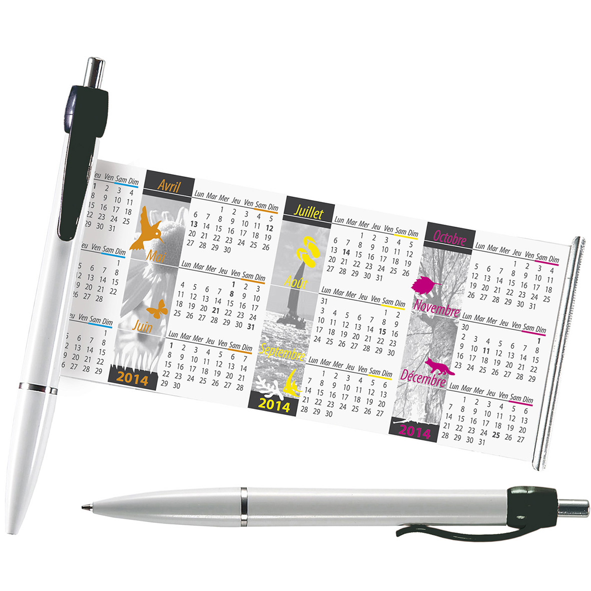 stylo publicitaire calendrier 2014/2015 cote626 - techno - stylo multifonction