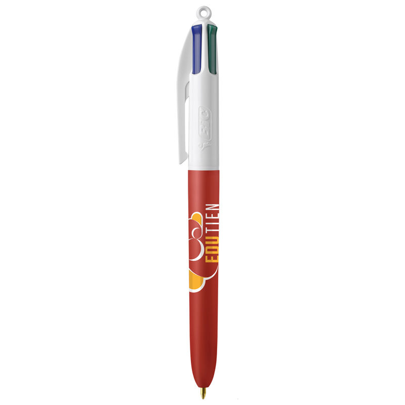 Stylo BIC® publicitaire | 4 couleurs Soft | KelCom White Red Soft