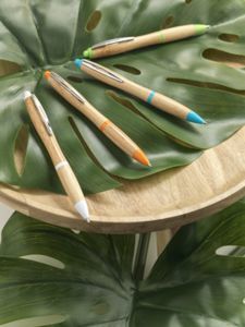 Stylo bille en bambou Nash | Stylo publicitaire | KelCom Naturel 6
