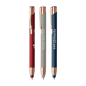 Crosby Softy Rose Gold avec Stylet | Stylo bille publicitaire | KelCom