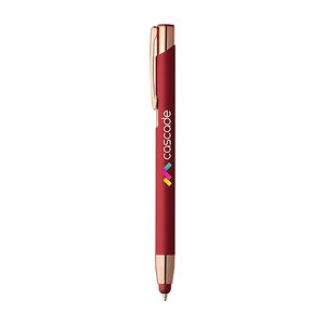 Crosby Softy Rose Gold avec Stylet | Stylo bille publicitaire | KelCom Rouge 1