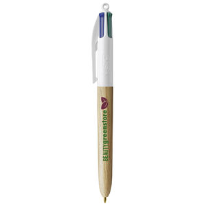 Stylo BIC® publicitaire | 4 couleurs Wood Style | KelCom White Natural Wood 1